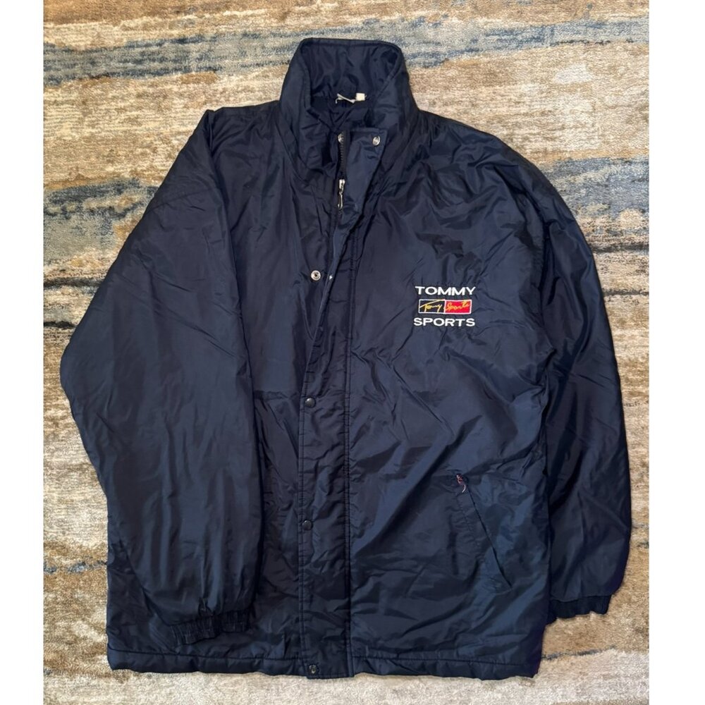 Vintage Tommy Hilfiger F1 Sports Jacket – Navy Blue Windbreaker – 90s Y2K Street